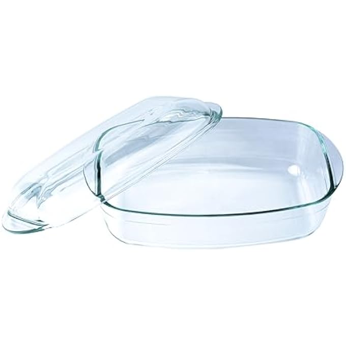 TALIONA Glass Rectangle Casserole With Lid 45 Liter Capacity - Image 2