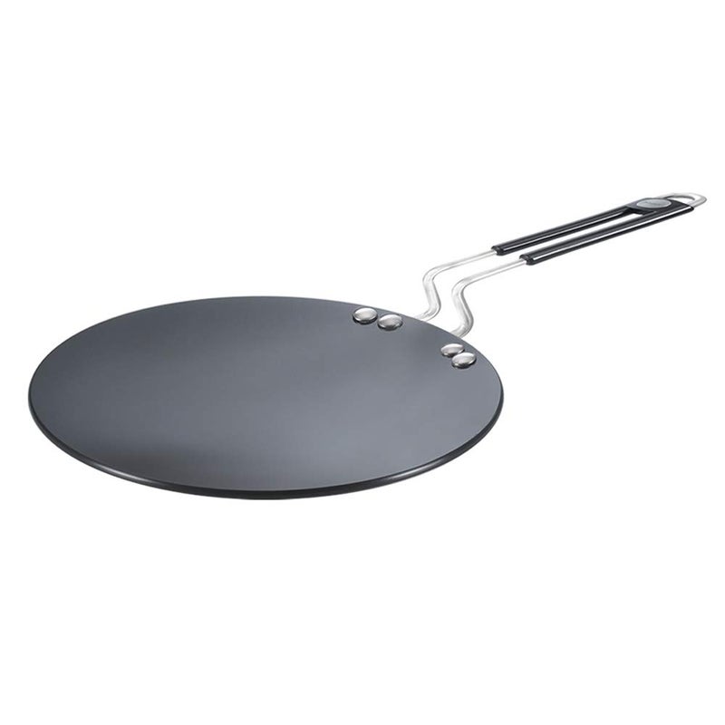 Prestige Aluminium Omega Select Plus IB Non-Stick Fry Pan, 200 mm, Multicolour, Medium & Hard Anodized Aluminium Chapati Tawa (245 mm, Black) - Image 3