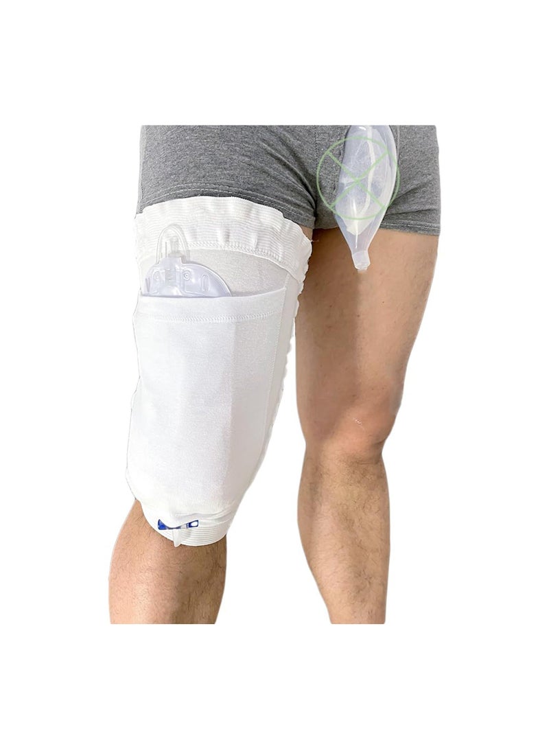 Urinary Leg Bag Holder for Incontinence Patient, Catheter Holder, Sleeves Urine Thigh Foley Drainage Stabilization Device, Cover (M) - Image 1