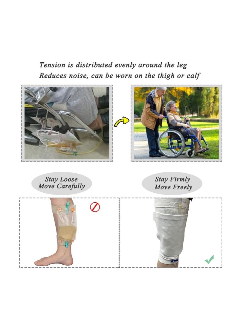 Urinary Leg Bag Holder for Incontinence Patient, Catheter Holder, Sleeves Urine Thigh Foley Drainage Stabilization Device, Cover (M) - Image 5