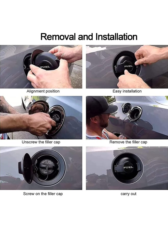 MOCW 68250120AA Fit for Dodge Challenger Fuel Filler Door Cover 2008-2020 Matte Black - Image 5