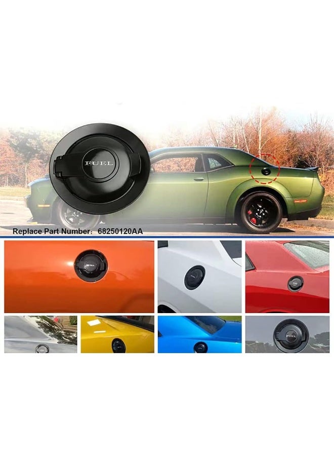 MOCW 68250120AA Fit for Dodge Challenger Fuel Filler Door Cover 2008-2020 Matte Black - Image 4
