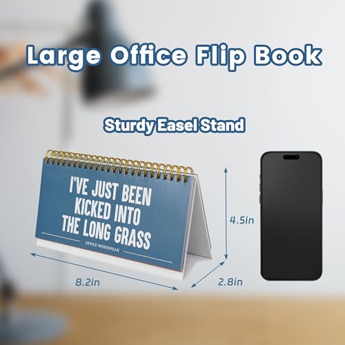 YOBRO Office Gifts for Coworkers Funny Desk Signs 50 Funny Messages Desktop Flip Book Daily Mood Flip Sign Funny Desk Decor Work Desktop Accessories - Image 5