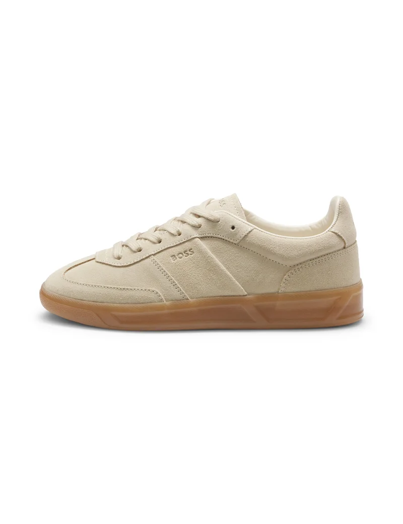 BOSS Suede trainers with rubber sole
