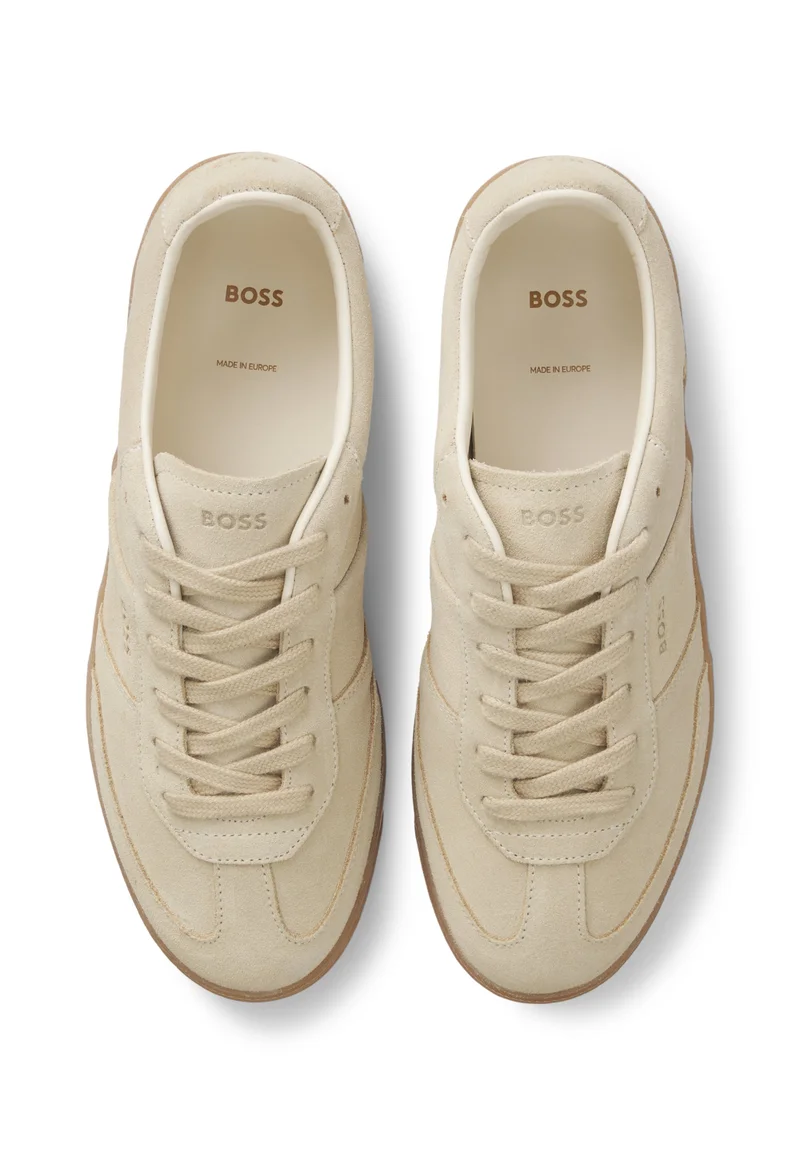 BOSS Beige Suede trainers with rubber sole for Women | Best Price UAE
