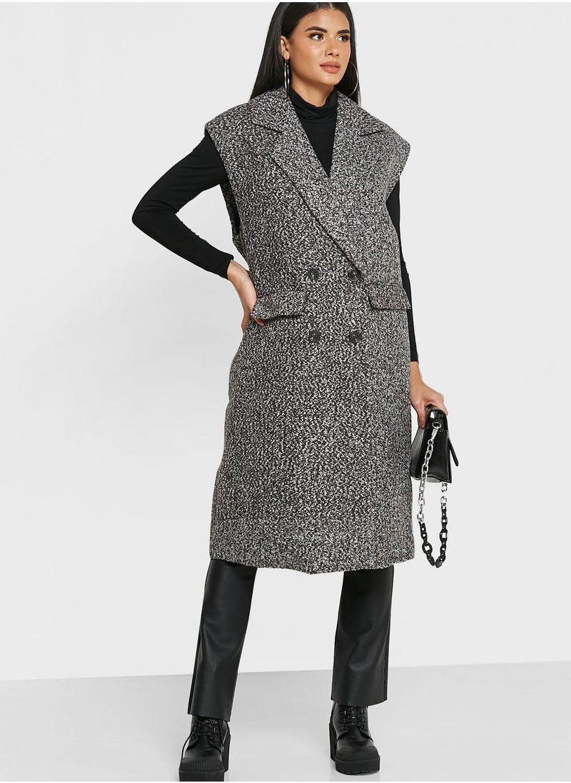 VERO MODA - Button Detail Knitted Vest Coat - Image 1