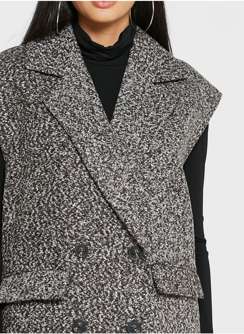 VERO MODA - Button Detail Knitted Vest Coat - Image 1