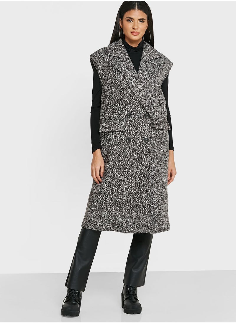 VERO MODA - Button Detail Knitted Vest Coat - Image 1