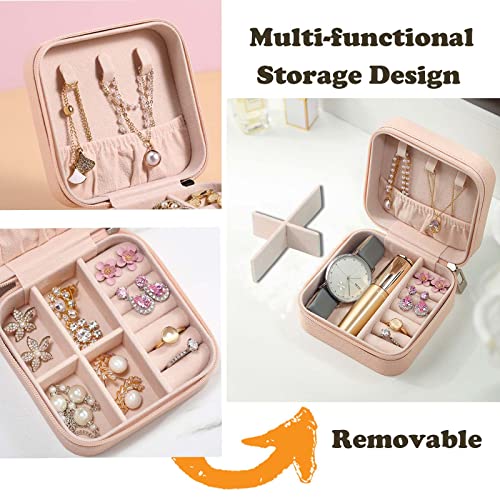 CIPIDI Travel Jewelry Case Bridesmaid Gifts Box,12 Pack Small Jewelry Box Mini Jewelry Organizer,PU Leather Portable Earring Storage Box for Women Girls Bridesmaid Proposal Gifts - Image 2