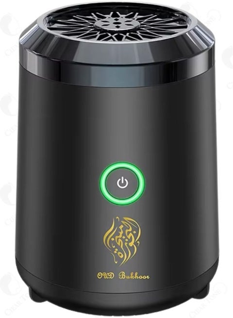 مبخرة محمولة | بخور قابلة لإعادة الشحن عبر USB | مبخرة عربية كهربائية صغيرة للسيارة | معطر للمكتب والمنزل (أسود)