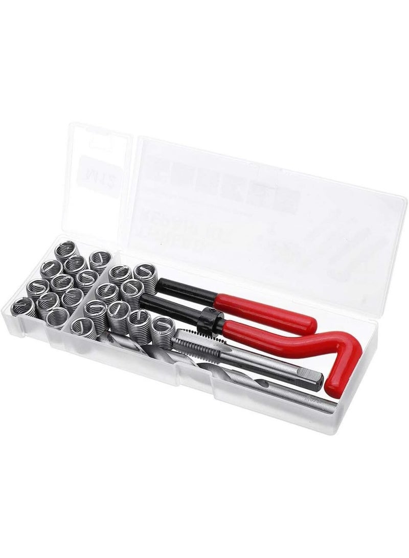GGOOT DIY & Tools/Hardware 25pcs M12 Thread Repair Tool Kit for Restoring Damaged Threads Spanner Wrench Twist Drill Bit Kit - Image 1