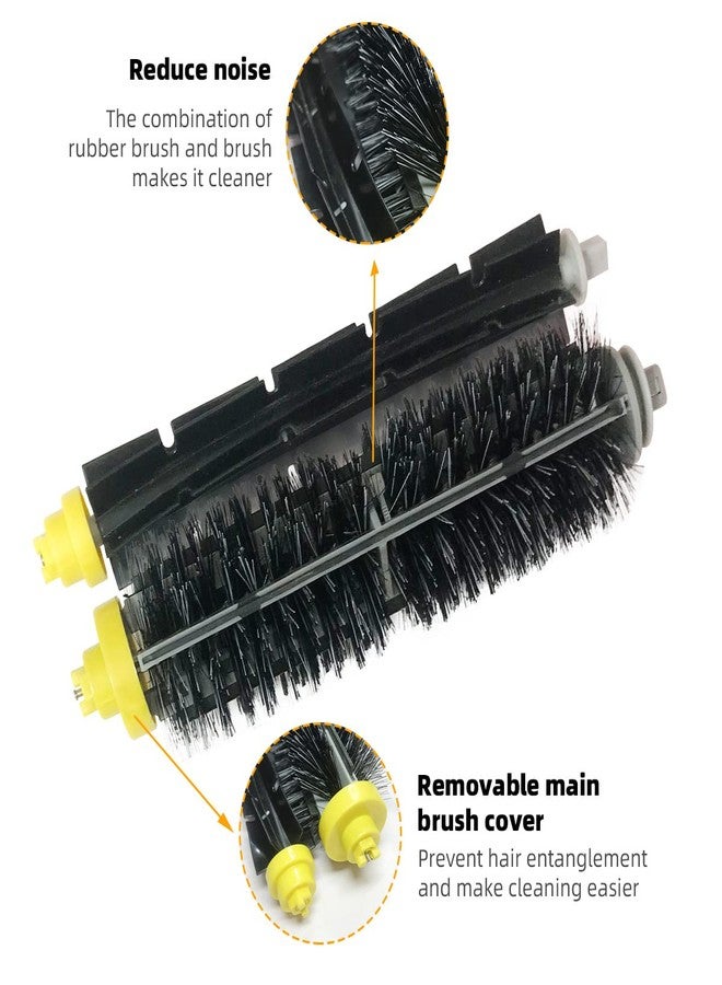 SENNII Robot Vacuum Cleaner Accessories for iRobot Roomba 600 & 500 Series, 3 Filter, 3 Side Brush, 1 Bristle Brush - Image 3