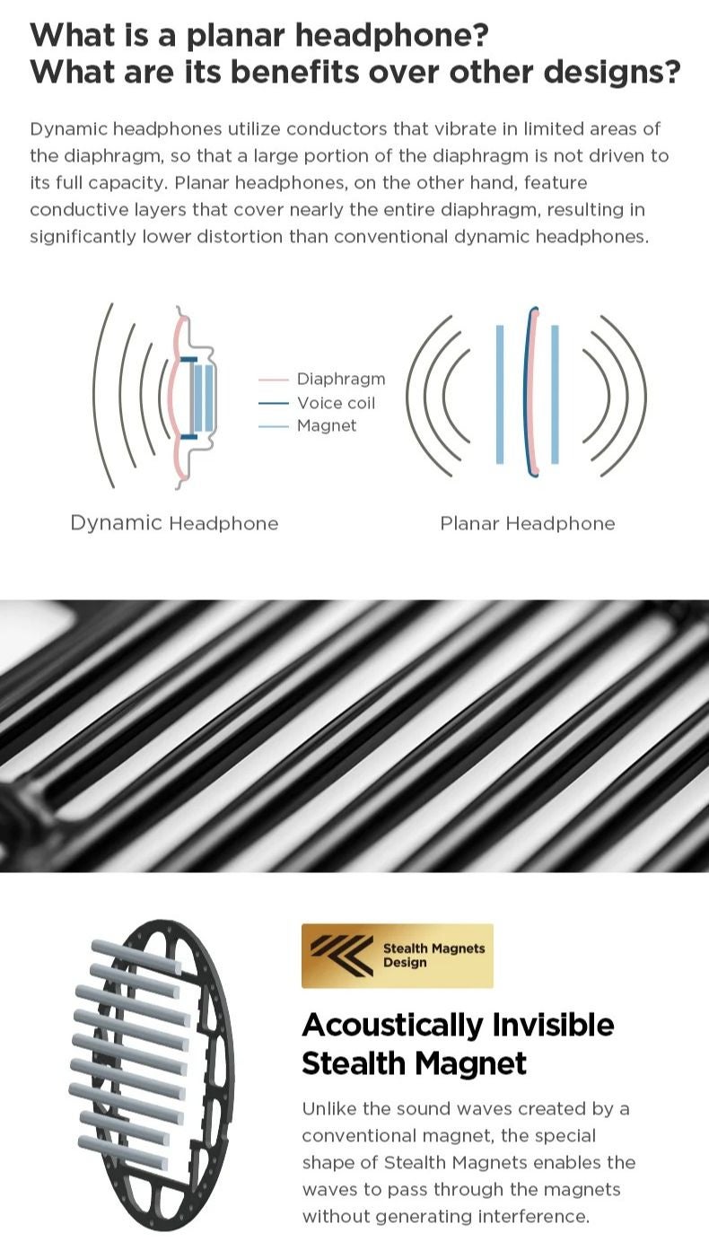 Hifiman HE400se Bilateral Magnet Wired HiFi Planar Magnetic Over-Ear Headphones, Music Monitor - Image 4