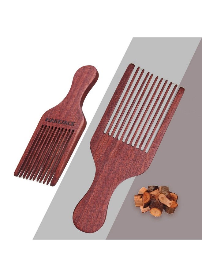 MANEJACK - MANEJACK Beard Pick for Men- Wooden Comb Afro Hair Lift Combs - Image 1