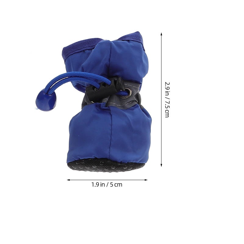 3 Sets Waterproof Dog Boots Thickened Anti Slip Rain Shoes L Size for Outdoor Use Red Black Blue Warm Pet Footwear Protectors - Image 3