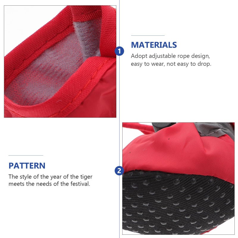 3 Sets Waterproof Dog Boots Thickened Anti Slip Rain Shoes L Size for Outdoor Use Red Black Blue Warm Pet Footwear Protectors - Image 5