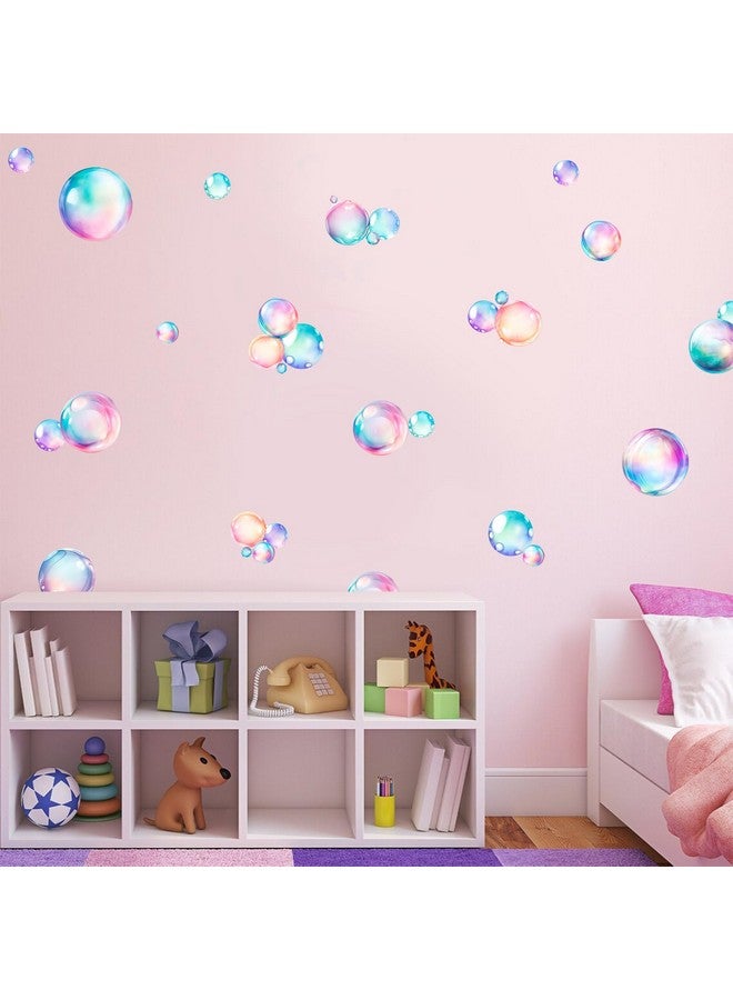 iinuu Soap Bubbles Decals,66-Set Colorful Bubble Stickers Undersea World,Bathroom Decals for Walls,Ceramic Tiles and Furniture - Image 4