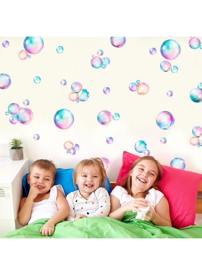 iinuu Soap Bubbles Decals,66-Set Colorful Bubble Stickers Undersea World,Bathroom Decals for Walls,Ceramic Tiles and Furniture - Image 5