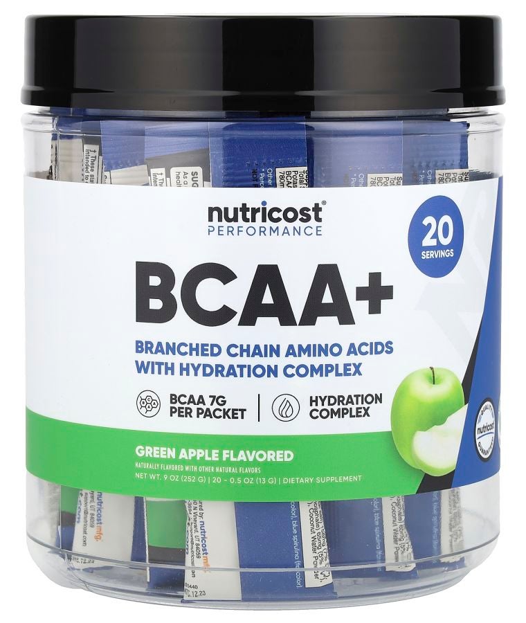 Performance BCAA+ Green Apple 20 Packets 0.5 oz (13 g) Each