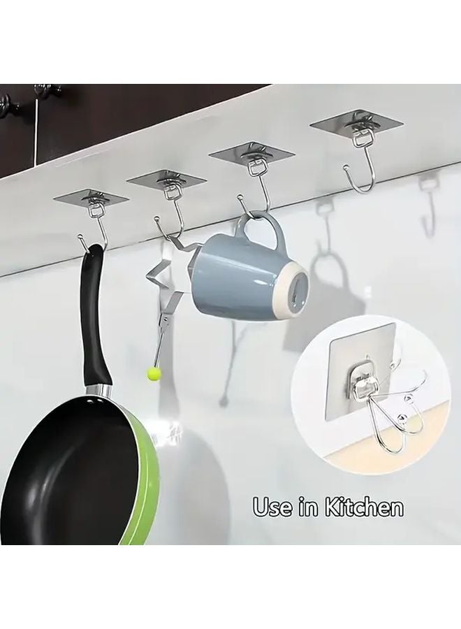 28pcs Heavy Duty Waterproof Transparent Adhesive Hooks No Drill Wall Mounted Hangers - Image 3