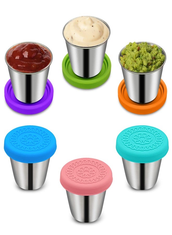 Winceed 6Pack Condiment Containers with Silicone Lids - Image 1