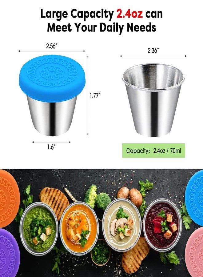 Winceed 6Pack Condiment Containers with Silicone Lids - Image 2