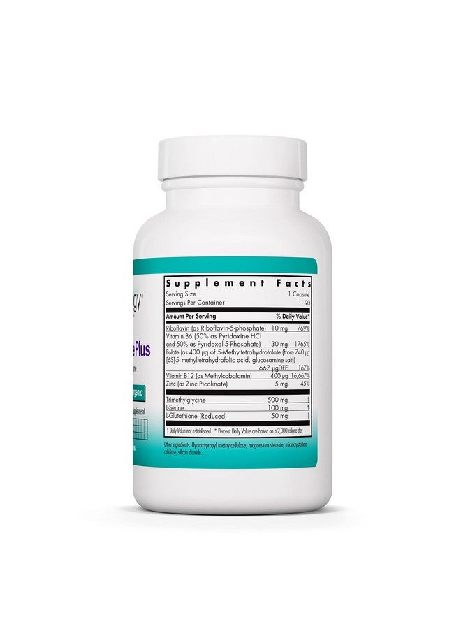 Nutricology مكمل نوتري كولوجي هوموسيستين بلس - مع سيتريا جلوتاثيون، فيتامين ب المركب، تريميثيلغليسين، كبسولات نباتية - 90 عدداً - Image 2