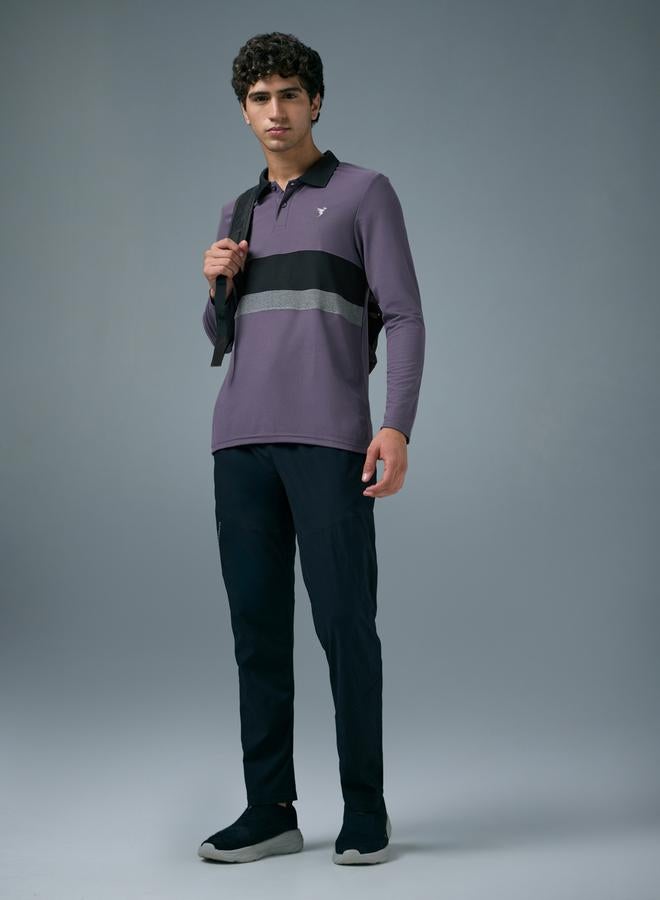 Technosport Men Slim Fit Contrast Panel Polo - Image 4
