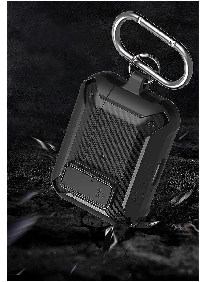 erorex - For Airpods 3Rd Generation Case Airpods 3 Case Cover With Lock Airpods 3 Generation Protective Case Gen 3 Shockproof Cover With Keychain Compatible With Airpods 3Rd Generation 2021 Black - Image 1
