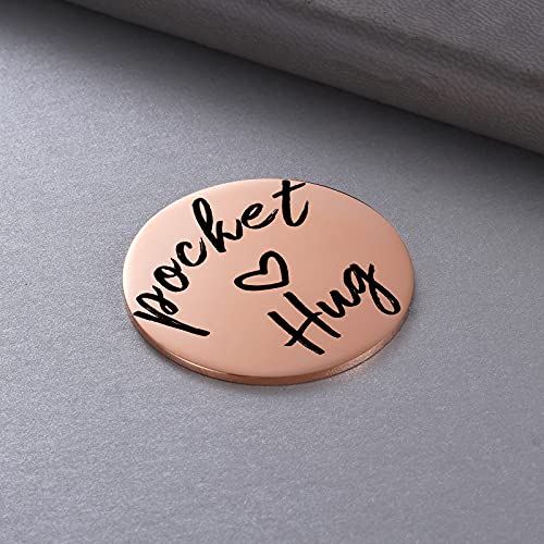 MIXJOY 2-Sided Pocket Hug Token - You Are Braver Than You Believe Isolation Lockdown Social Distancing Love Gift Miss You Note, 1.5", Rose Gold - Image 4
