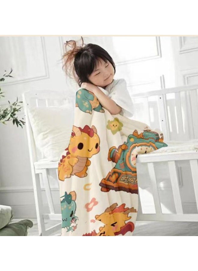general Baby and children's cartoon flannel thin blanket (warm and comfortable, suitable for sleep, game use) 70cm*100cm - Image 1