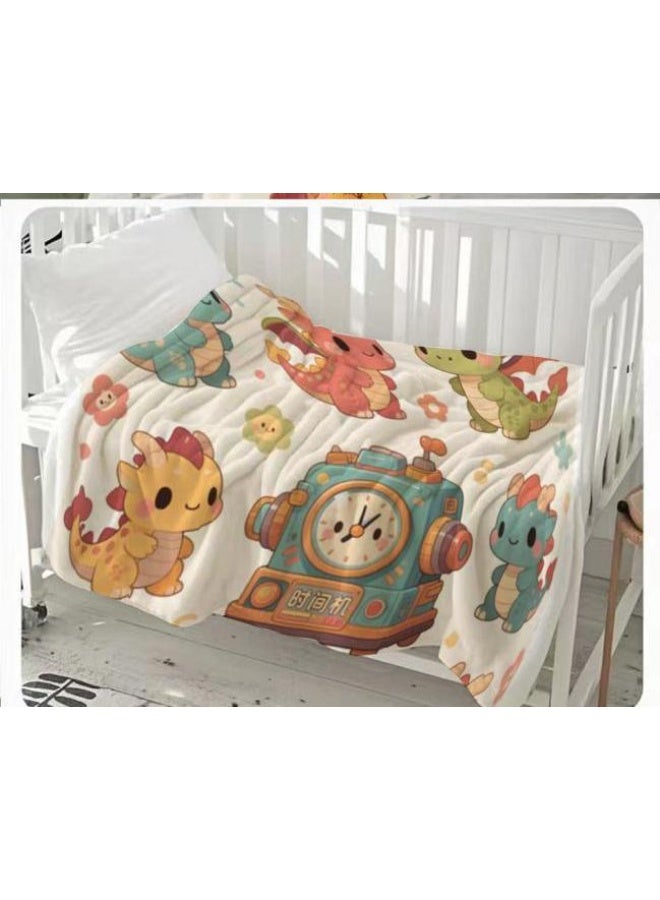 general Baby and children's cartoon flannel thin blanket (warm and comfortable, suitable for sleep, game use) 70cm*100cm - Image 2