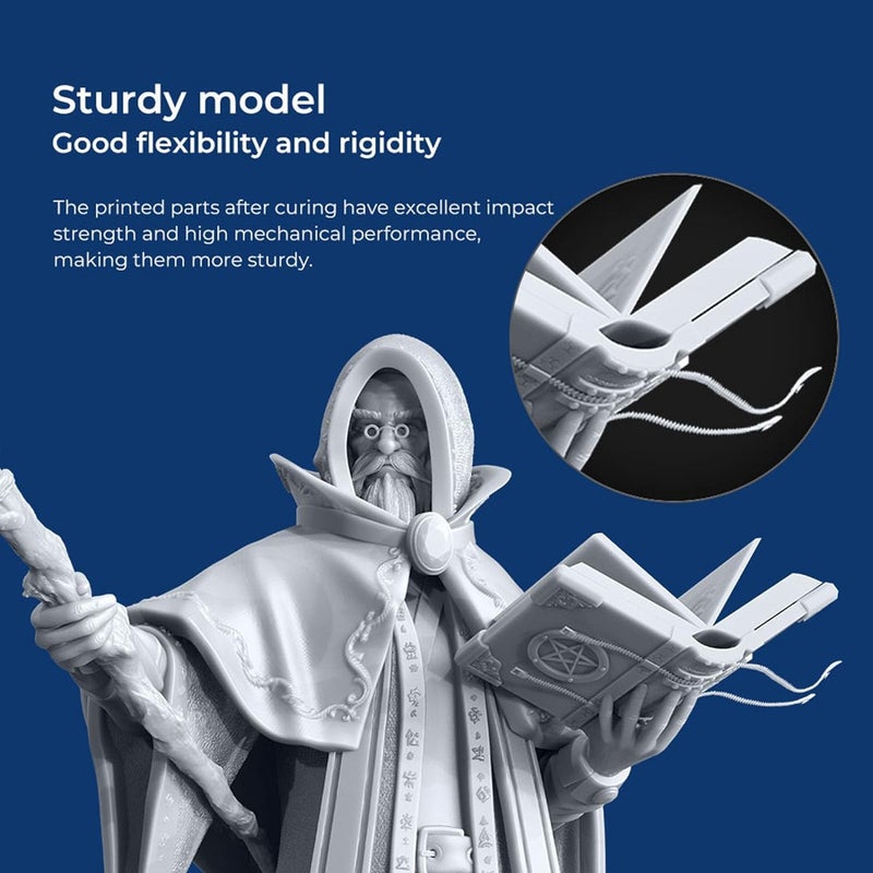 3idea CR 8K Resin, 1kg(2.2lbs) 3D Printer Resin High Precision for 8K/10K/12K LCD 3D Printing 405nm UV-Curing Resin, Low Shrinkage, Showcase Models & Works (Skin) - Image 3