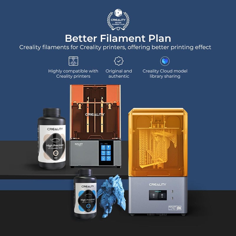 3idea CR 8K Resin, 1kg(2.2lbs) 3D Printer Resin High Precision for 8K/10K/12K LCD 3D Printing 405nm UV-Curing Resin, Low Shrinkage, Showcase Models & Works (Skin) - Image 4