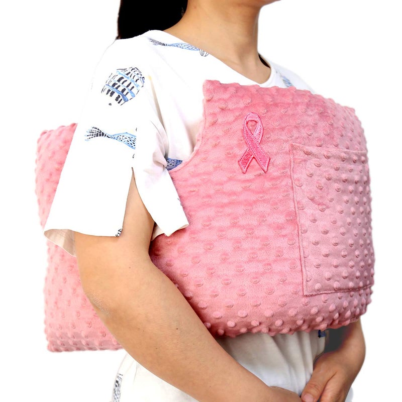 rainbowstar Mastectomy Chest Pillow for Breast Cancer Surgery Lumpectomy Reconstruction Chest Healing Protector PostSurgery Recovery Support Patient Care Pink