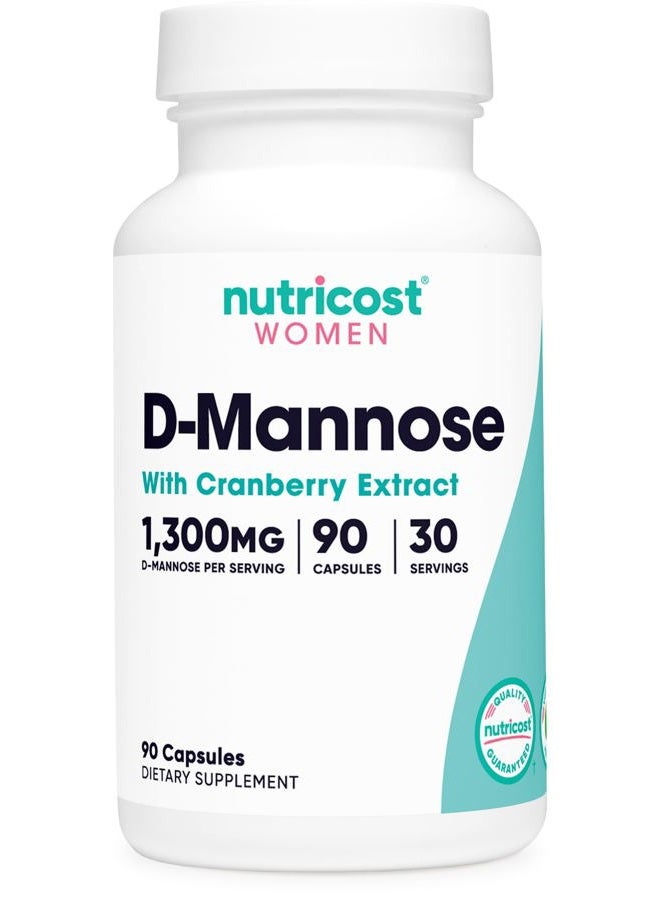 Nutricost دي-مانوز مع مستخلص التوت البري للنساء 1300 ملغ 90 كبسولة - Image 1