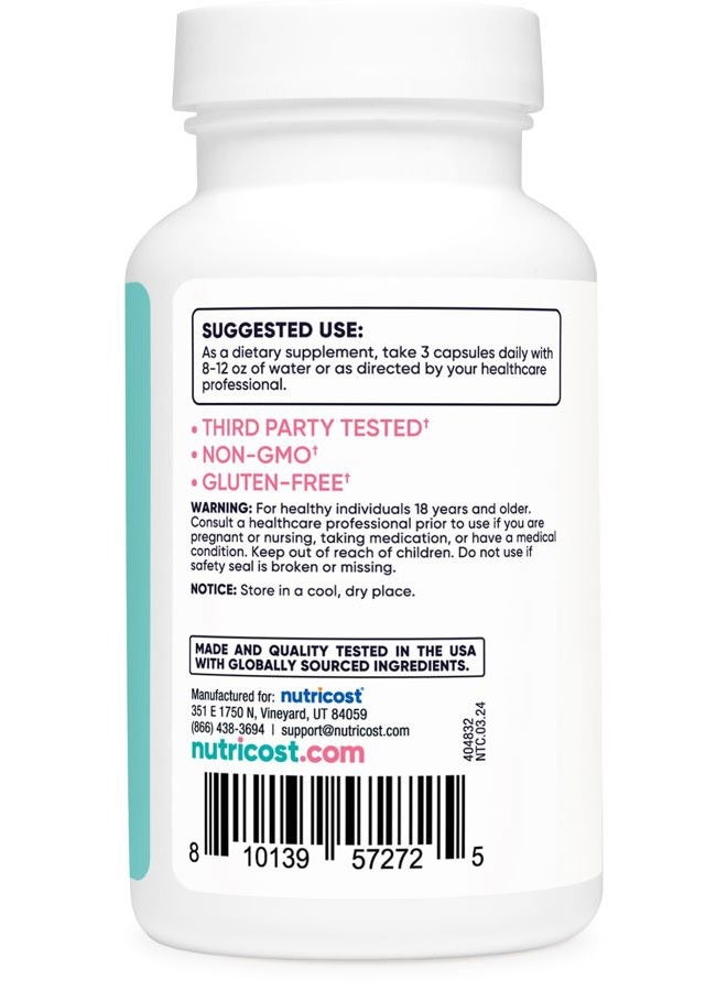 Nutricost دي-مانوز مع مستخلص التوت البري للنساء 1300 ملغ 90 كبسولة - Image 4