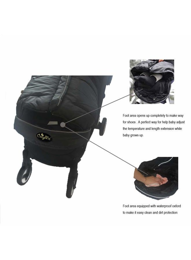 CozyMe 3in1 Baby Sleeping Bag Adaptable for Toddler Strolllers Buggy Pushchair,Cozy Toes, Comfortable,Length Adjustable,Practical Design Makes Us Outstanding,6-36M,Navy Blue - Image 5