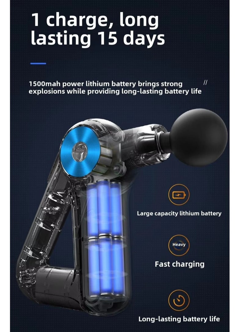 AirYoung Massage Gun Deep Tissue Massager,Handheld Cordless Percussion Massager with 9 Different Massage Heads for Legs Back Body Pain Relief, Soreness Relief  - Image 4
