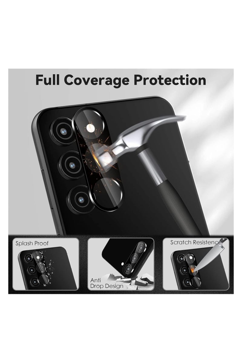 Samsung Galaxy A15 Camera Lens Protector Tempered Glass Screen Protector HD [Full Coverage][Anti-Scratch] Drop Protection Ultra Clear/Thin Lens Case - Black - Image 2