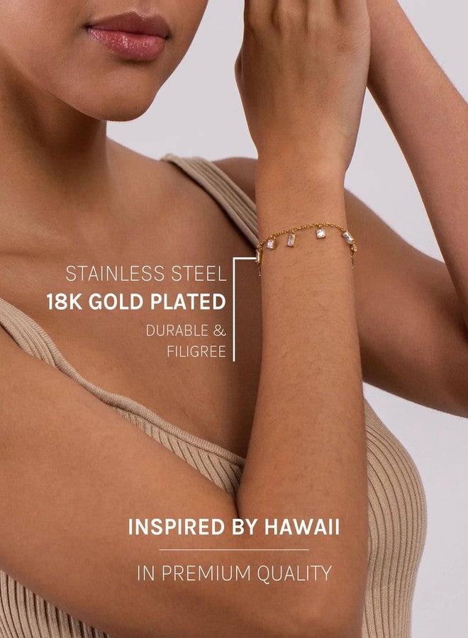 Purelei® Powder Bracelet (Gold) – Elegant women's bracelet – stainless steel jewelry – Adjustable length 6.3 – 7.48 inches – Fashion jewelry for your individual look - Image 3