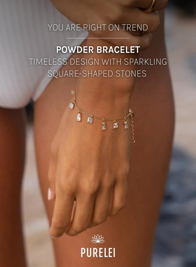 Purelei® Powder Bracelet (Gold) – Elegant women's bracelet – stainless steel jewelry – Adjustable length 6.3 – 7.48 inches – Fashion jewelry for your individual look - Image 2