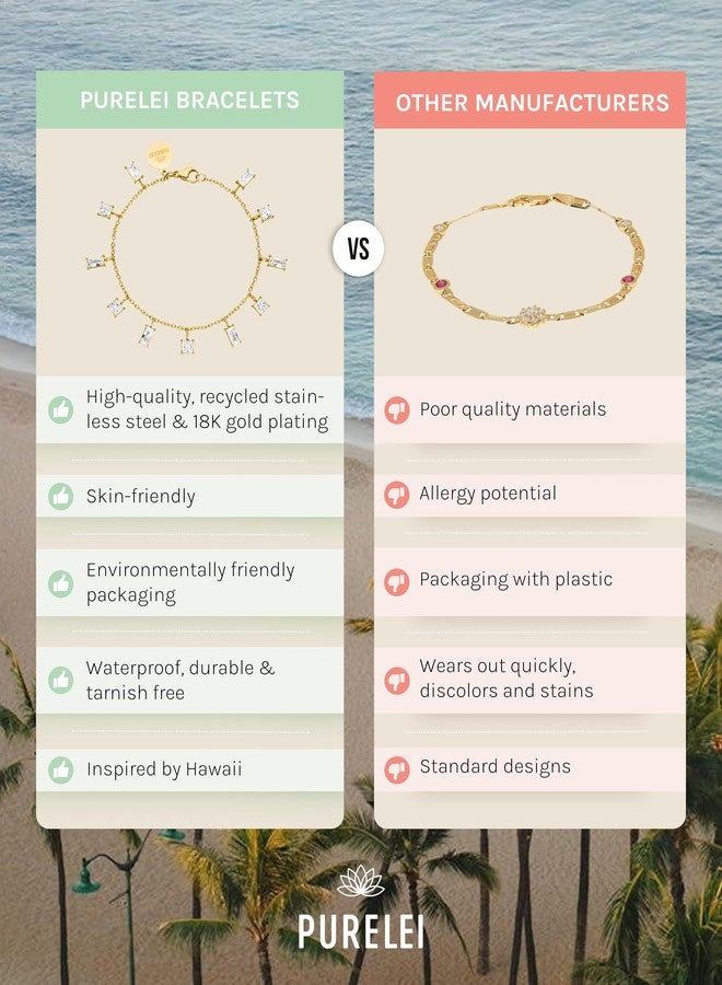 Purelei® Powder Bracelet (Gold) – Elegant women's bracelet – stainless steel jewelry – Adjustable length 6.3 – 7.48 inches – Fashion jewelry for your individual look - Image 4