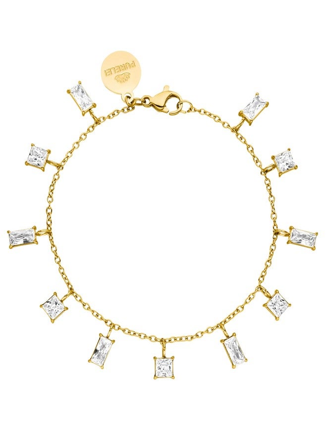 Purelei® Powder Bracelet (Gold) – Elegant women's bracelet – stainless steel jewelry – Adjustable length 6.3 – 7.48 inches – Fashion jewelry for your individual look - Image 1