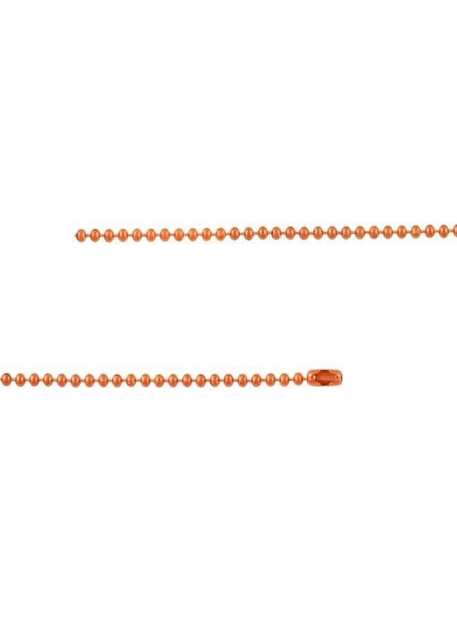 DragonWeave 2.4mm Bright Copper Ball Chain Necklace with Extra Durable Color Protect Finish - 24 Inches - Image 2