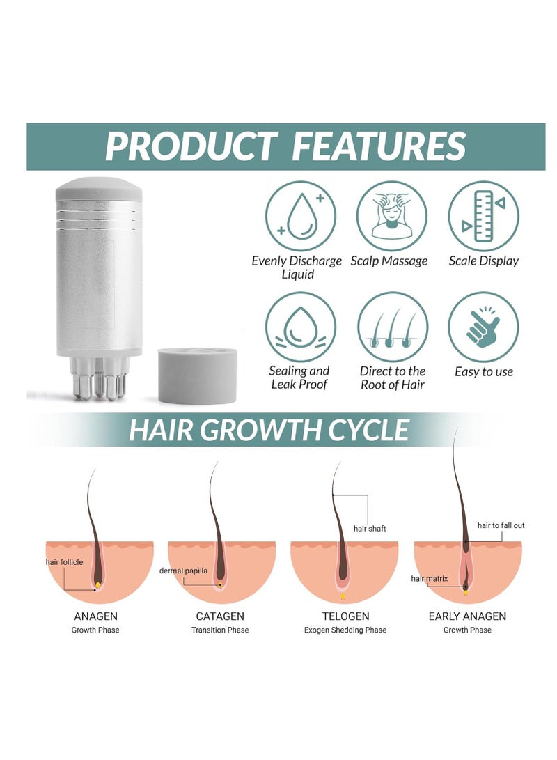 Y&D Scalp Oil Applicator Essential for Hair Root Growth Comb Bottle Massager Graduated 10ml Scale Head Care - Image 2