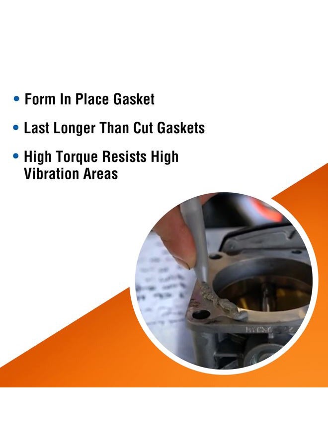 Permatex 22074 صمغ سيليكوني rigid عالي العزم Ultra Grey، آمن للمستشعر وغير تآكلي، لتطبيقات مقاومة للعزم العالي والاهتزاز، 0.5 أونصة - Image 5