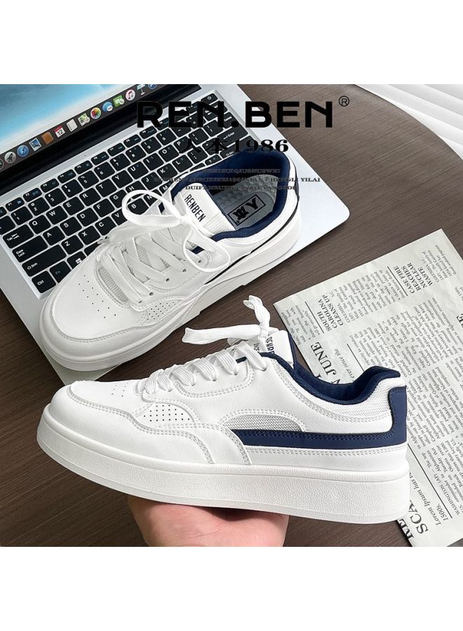 Renben Uni Classic Korean Style White Sneakers 2025 Fashion Breathable Casual Sports Shoes