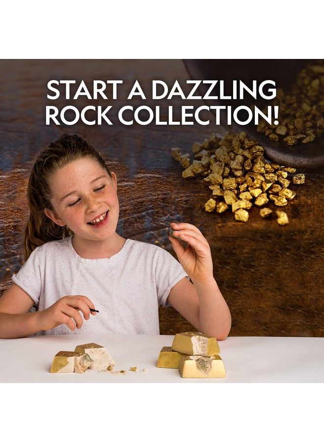 NATIONAL GEOGRAPHIC مجموعة Fool’S Gold Dig Kit، 12 قطعة من قوالب حفر سبائك الذهب مع 2 عينة من البيريت بالداخل، نشاط للحفلات مع 12 مجموعة من أدوات الحفر، لعبة رائعة للأولاد والبنات أو هدايا الحفلات - Image 4