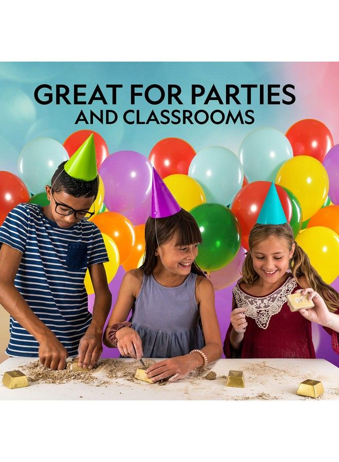 NATIONAL GEOGRAPHIC مجموعة Fool’S Gold Dig Kit، 12 قطعة من قوالب حفر سبائك الذهب مع 2 عينة من البيريت بالداخل، نشاط للحفلات مع 12 مجموعة من أدوات الحفر، لعبة رائعة للأولاد والبنات أو هدايا الحفلات - Image 5